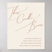 Whimsical Desert | Beige Deze kaars brandt Poster (Voorkant)