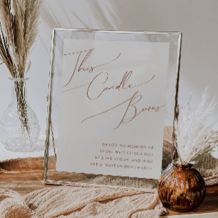 Whimsical Desert   Beige Deze kaars brandt Poster