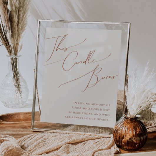 Whimsical Desert | Beige Deze kaars brandt Poster