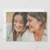 Whimsical Desert Beige Faded Foto Bridesmaid Kaart (Voorkant)