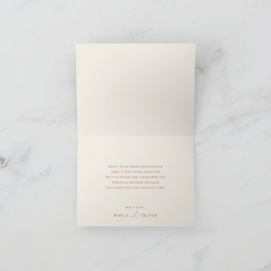 Whimsical Desert | Beige Folded Hartelijk dank Bedankkaart (Binnen)