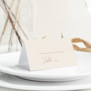 Whimsical Desert   Beige Folded Place Card Plaatskaartje