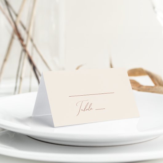 Whimsical Desert | Beige Folded Place Card Plaatskaartje