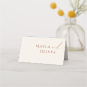 Whimsical Desert | Beige Folded Place Card Plaatskaartje (Achterkant)