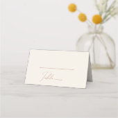 Whimsical Desert | Beige Folded Place Card Plaatskaartje (Voorkant)