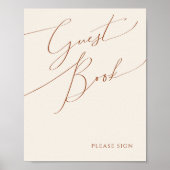 Whimsical Desert | Beige Guest Book Sign. Poster (Voorkant)