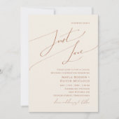 Whimsical Desert | Beige Just Love Wedding Kaart (Voorkant)