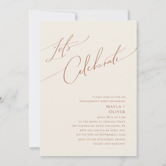 Whimsical Desert | Beige Let's Celebrate Kaart (Voorkant)