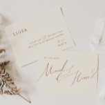 Whimsical Desert | Beige Maid of Honor Kaart<br><div class="desc">Deze witte woestijn | Het beige bruidsmeisje van de eremkaart is perfect voor je eenvoudige, rustige westerne beige en terracotta aardentonen bruiloft. Het neutrale aardeboho kleurenpalet is zuidwest met een modern retro-gevoel. Het manuscript is een delicate minimalistische handgeschreven kalligrafie die vrij elegant en romantisch is. Het product is bewerkbaar en...</div>