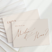 Whimsical Desert | Beige Matron of Honor Kaart