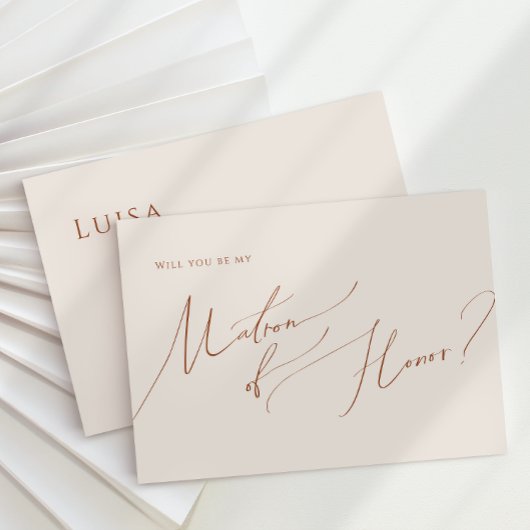 Whimsical Desert | Beige Matron of Honor Kaart