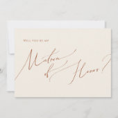 Whimsical Desert | Beige Matron of Honor Kaart (Voorkant)