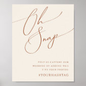 Whimsical Desert | Beige Oh Snap Hashtag Poster (Voorkant)