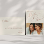 Whimsical Desert Beige Photo Matron of Honor Kaart