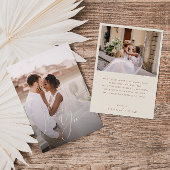 Whimsical Desert | Beige Platte Foto Bedankkaart