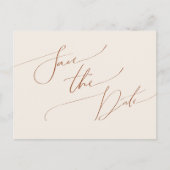 Whimsical Desert | Beige Save the Date Briefkaart (Voorkant)