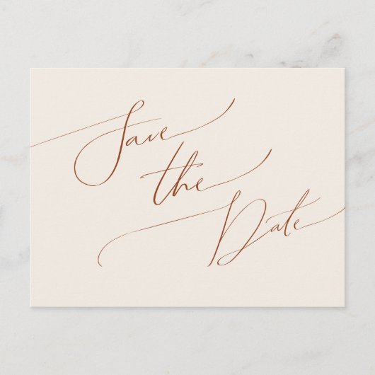 Whimsical Desert | Beige Save the Date Briefkaart (Voorkant)