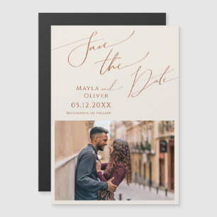 Whimsical Desert   Beige Save the Date Magnetische Uitnodiging