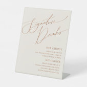 Whimsical Desert | Beige Signature Drinken Reclamebord Met Voetstuk (Voorkant)