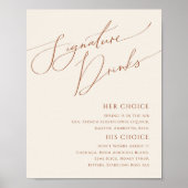 Whimsical Desert | Beige Signature Drinks Bordje Poster (Voorkant)