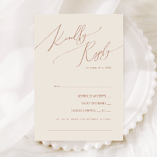 Whimsical Desert Beige Song Request RSVP Card Kaartje