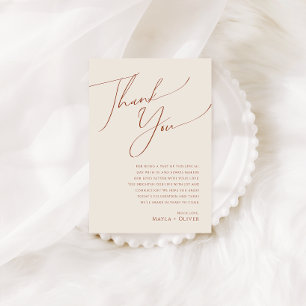 Whimsical Desert Beige tabel - Hartelijk dank Briefkaart