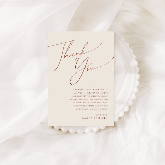 Whimsical Desert | Beige tabel - Hartelijk dank Briefkaart