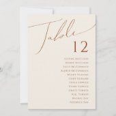 Whimsical Desert Beige Tafelnummerkaart DIGITAAL Kaart (Voorkant)