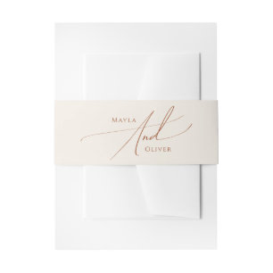 Whimsical Desert   Beige Uitnodigingen Wikkel