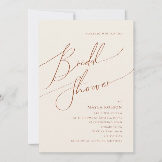 Whimsical Desert | Beige Vrijgezellenfeest Kaart (Voorkant)