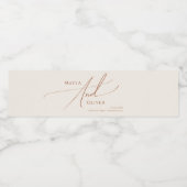 Whimsical Desert | Beige Waterfles Etiket (Enkel label)