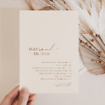 Whimsical Desert | Beige Weddenschap Kaart<br><div class="desc">Deze witte woestijn | De uitnodiging voor beige bruiloft is perfect voor je eenvoudige, rustige, westerne beige en terracotta aardse bruiloft. Het neutrale aardeboho kleurenpalet is zuidwest met een modern retro-gevoel. Het manuscript is een delicate minimalistische handgeschreven kalligrafie die vrij elegant en romantisch is. Het product is bewerkbaar en beschikt...</div>