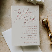 Whimsical Desert | Beige Weddenschap Wishing Well Informatiekaartje