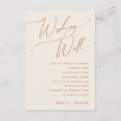 Whimsical Desert | Beige Weddenschap Wishing Well Informatiekaartje (Voorkant)