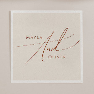 Whimsical Desert   Beige Wedding Napkins Servet