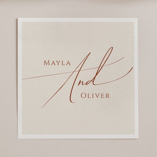 Whimsical Desert | Beige Wedding Napkins Servet