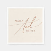 Whimsical Desert | Beige Wedding Napkins Servet (Voorkant)