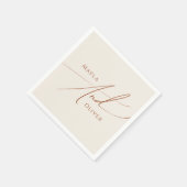 Whimsical Desert | Beige Wedding Napkins Servet (Hoek)