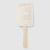 Whimsical Desert | Beige Wedding Programme Handwaaier (Achterkant)