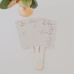 Whimsical Desert | Beige Wedding Programme Handwaaier<br><div class="desc">Deze witte woestijn | De handfan van het beige trouwprogramma is perfect voor je eenvoudige, rustige westerne beige en terracotta aardse tangen bruiloft. Het neutrale aardeboho kleurenpalet is zuidwest met een modern retro-gevoel. Het manuscript is een delicate minimalistische handgeschreven kalligrafie die vrij elegant en romantisch is. Het product is bewerkbaar...</div>