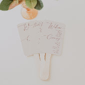 Whimsical Desert | Beige Wedding Programme Handwaaier