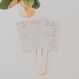 Whimsical Desert | Beige Wedding Programme Handwaaier