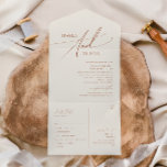 Whimsical Desert | Beige zegel en Verzending All In One Uitnodiging<br><div class="desc">Deze witte woestijn | beige zegel en stuur alles in één uitnodiging is perfect voor je eenvoudige, rustige westerne beige en terracotta aardentonen bruiloft. Het neutrale aardeboho kleurenpalet is zuidwest met een modern retro-gevoel. Het manuscript is een delicate minimalistische handgeschreven kalligrafie die vrij elegant en romantisch is. Het product is...</div>