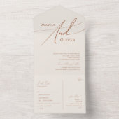 Whimsical Desert | Casual beige afdichting en verz All In One Uitnodiging (Binnen)