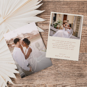 Whimsical Desert   Foto van beige Flat Bedankkaart