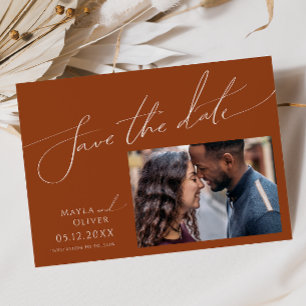 Whimsical Desert   Horizontaal foto Terracotta Save The Date