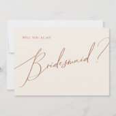 Whimsical Desert | Kaart Beige Bridesmaid-voorstel (Voorkant)