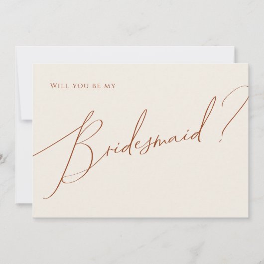 Whimsical Desert | Kaart Beige Bridesmaid-voorstel (Voorkant)