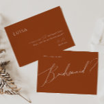 Whimsical Desert | Kaart Rust Bridesmaid-voorstel<br><div class="desc">Deze witte woestijn | Roestbruidsmaakje is perfect voor je eenvoudige, rustige, westerne beige en terracotta aardentonen bruiloft. Het neutrale aardeboho kleurenpalet is zuidwest met een modern retro-gevoel. Het manuscript is een delicate minimalistische handgeschreven kalligrafie die vrij elegant en romantisch is. Het product is bewerkbaar en beschikt over voldoende lege ruimte,...</div>
