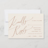 Whimsical Desert | Keuze uit het beige menu RSVP-k (Voorkant)